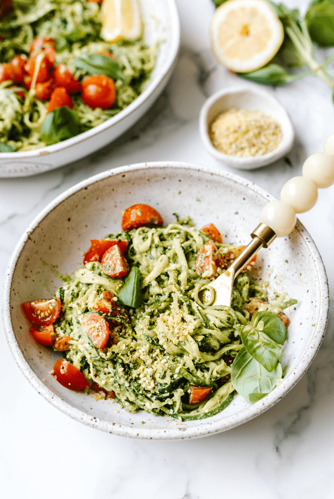 Hemp Pesto Zucchini Spaghetti – Hemp Foods Australia