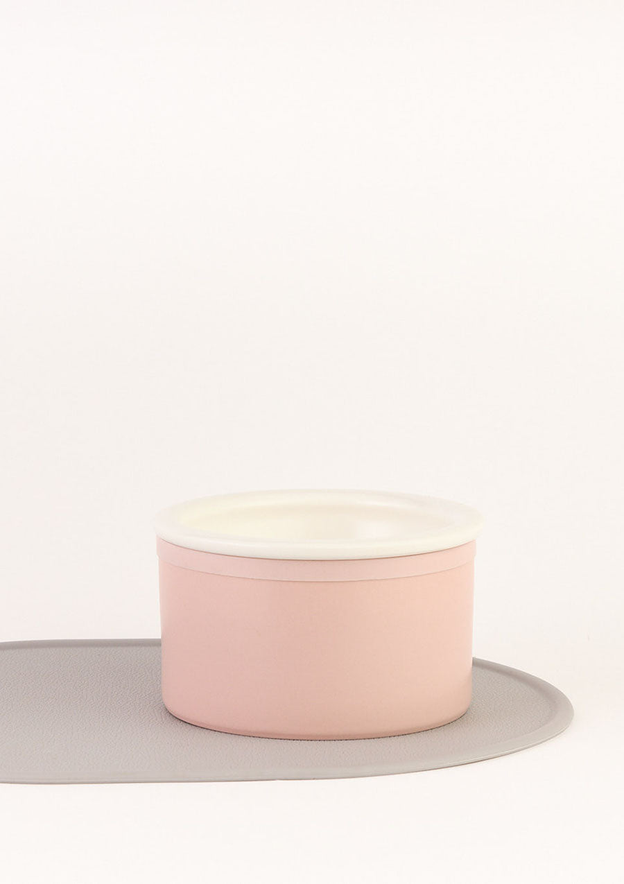 Dog Bowl Set - Pink & White