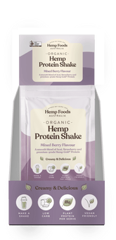 Organic Hemp Protein Mixed Berry - 7 x 35g Sachet - Hemp Foods Australia