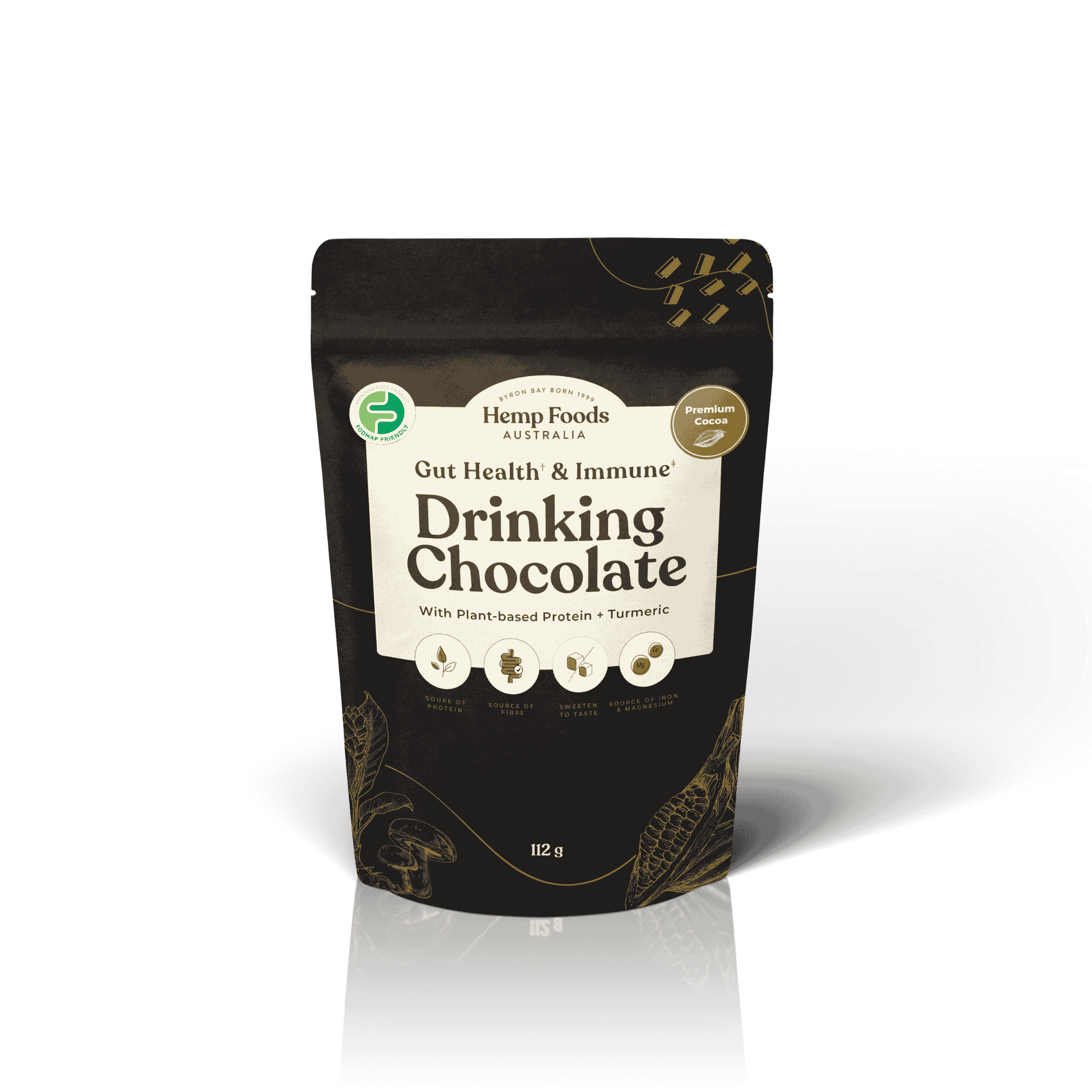 Drinking Chocolate Gut health & Immunity Blend - 112g - Hemp Foods Australia