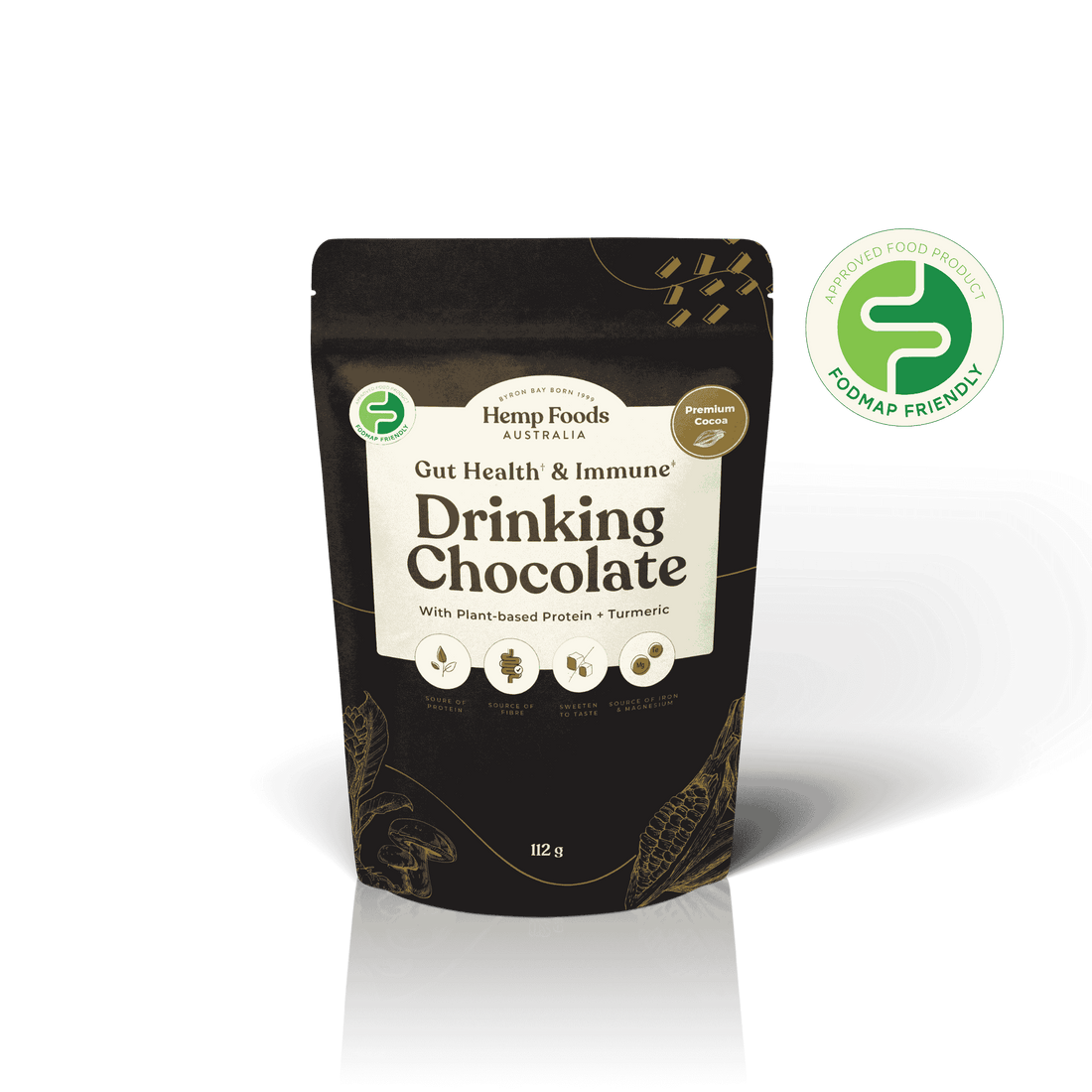 Drinking Chocolate Gut health & Immunity Blend - 112g - Hemp Foods Australia