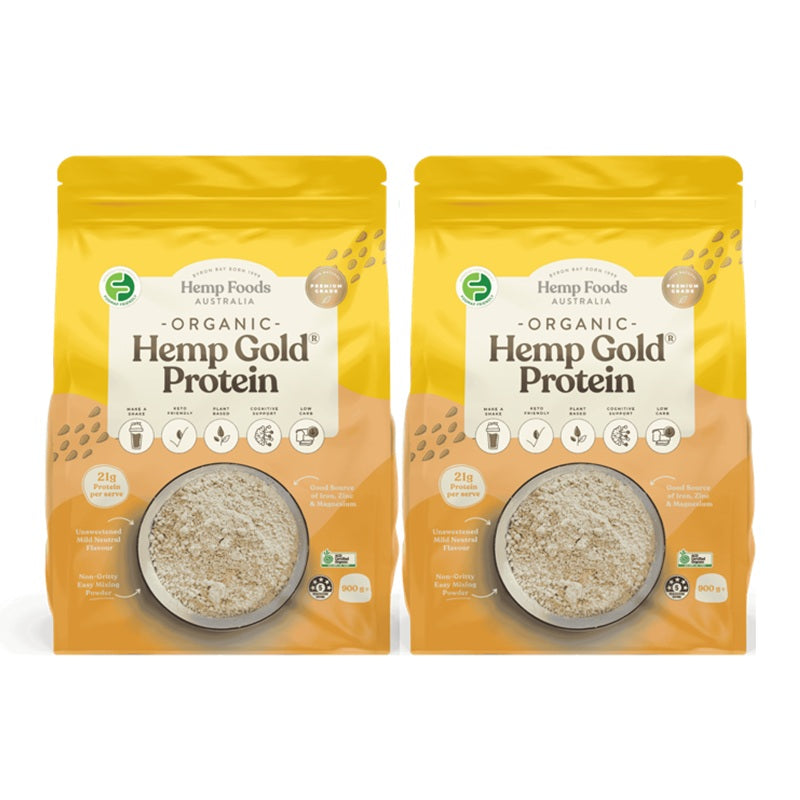 Organic Hemp Gold Protein Powder - 2 x 900g Pouches