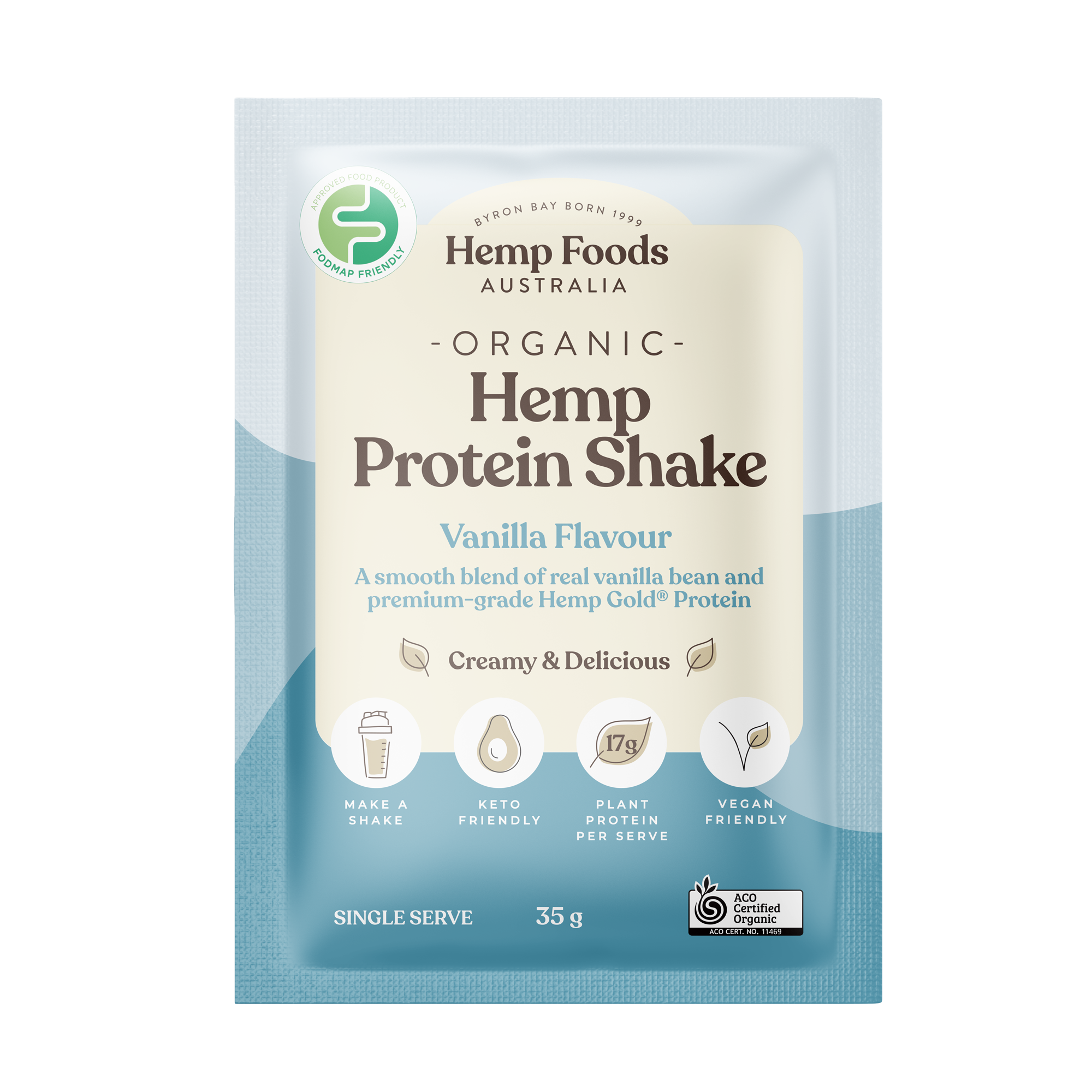 Organic Hemp Protein Vanilla - 7 x 35g Sachet
