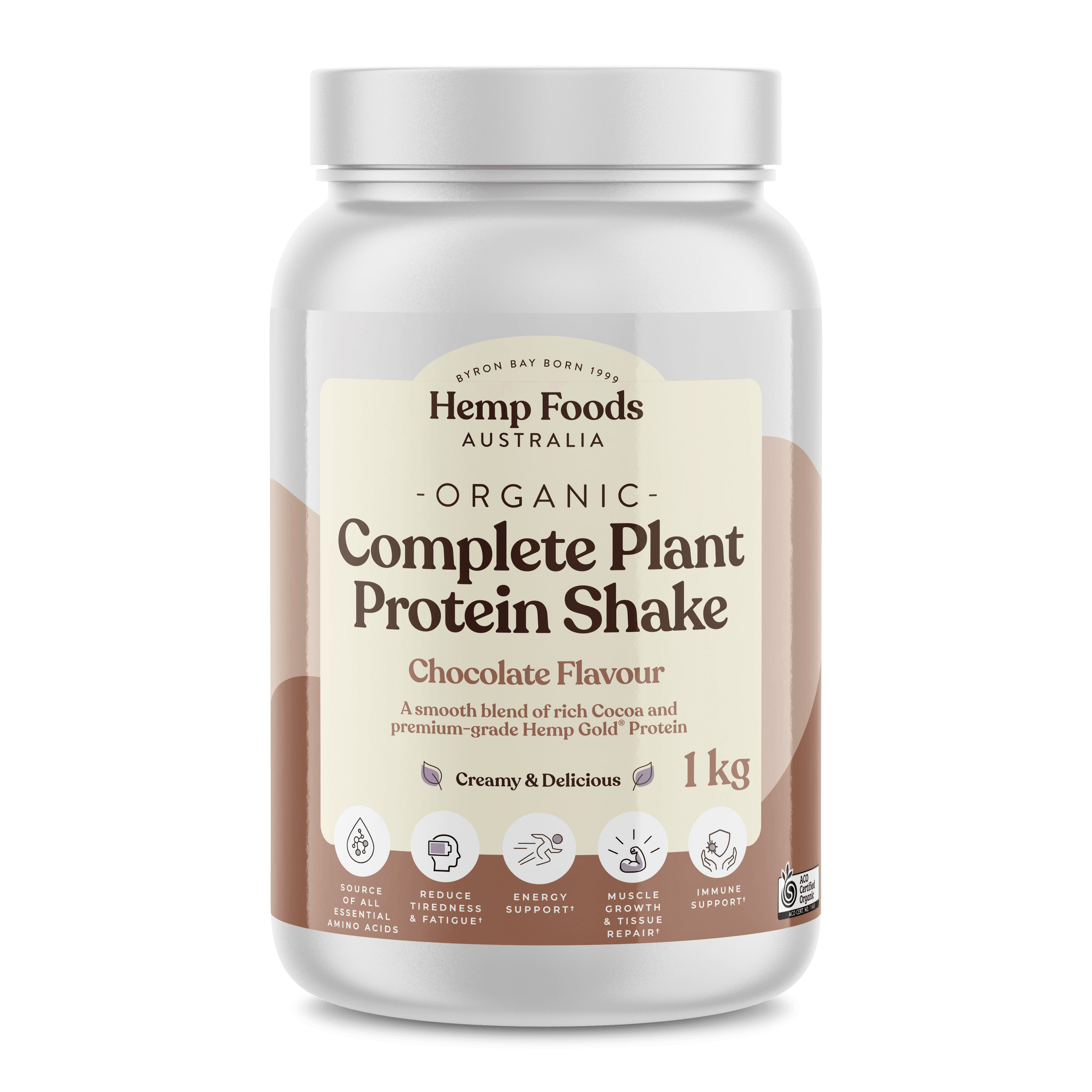 Complete Plant Protein Shake Chocolate - 1KG - Hemp Foods Australia