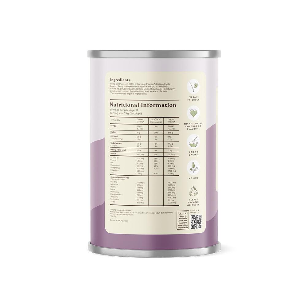 Organic Hemp Protein Mixed Berry - 2 x 420g Canisters