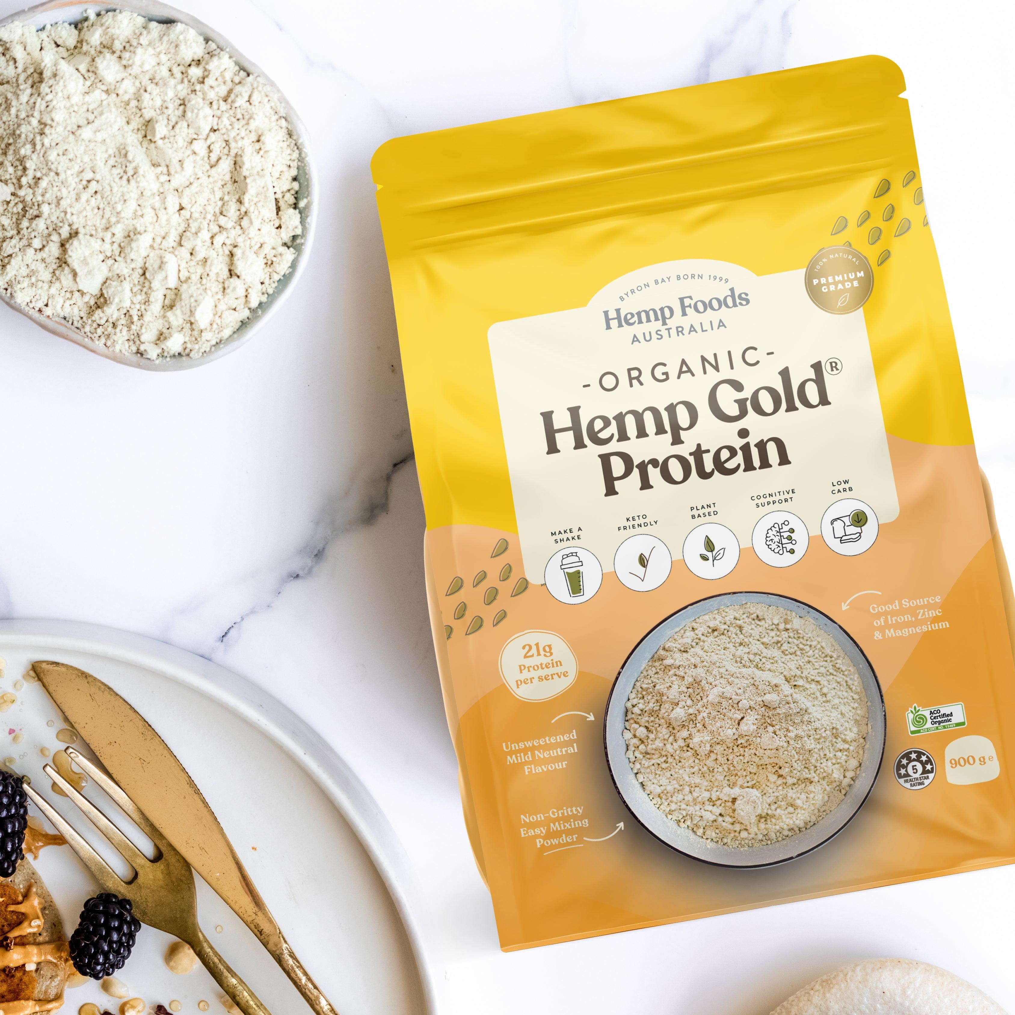 Organic Hemp Gold Protein Powder - 2 x 900g Pouches