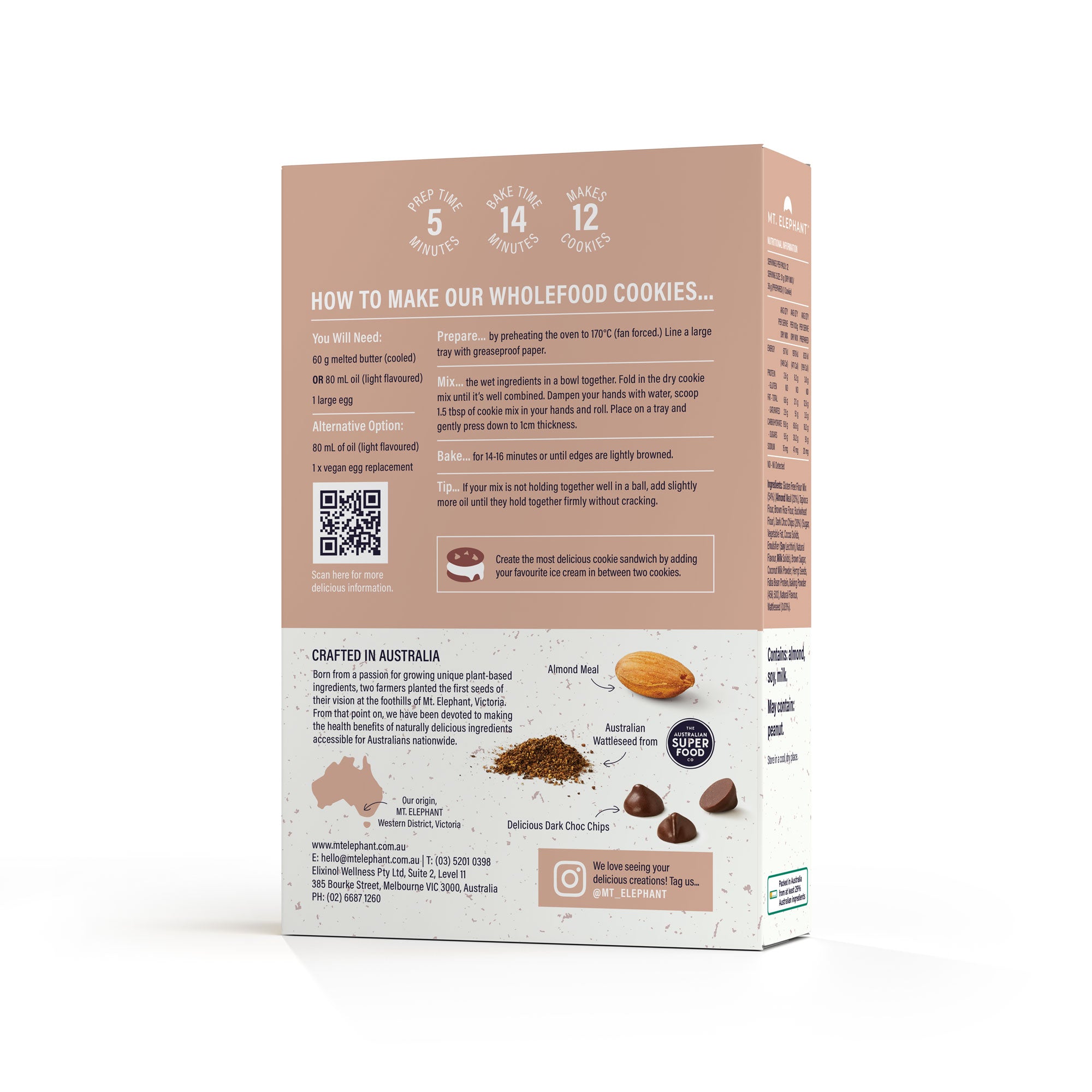Chocolate Chip Wholefood Cookie Mix - 375g