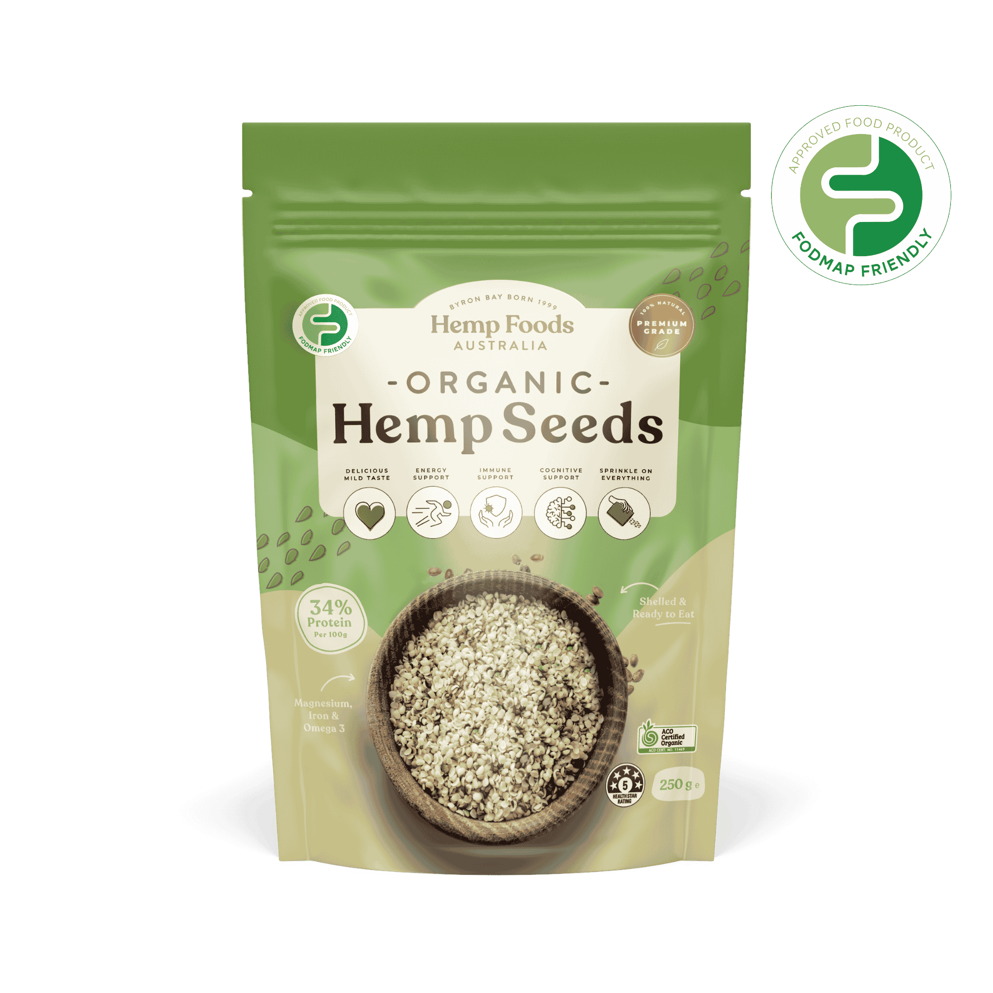 Hemp Seeds - Buy 20 packs - 25 x 250g Pouch - Hemp Foods Australia