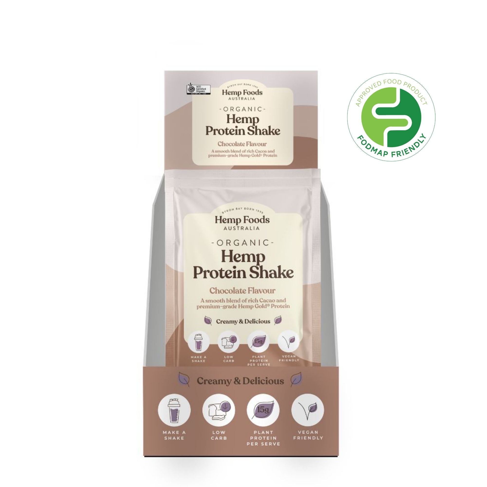 Organic Hemp Protein Chocolate - 7 x 35g Sachet - Hemp Foods Australia