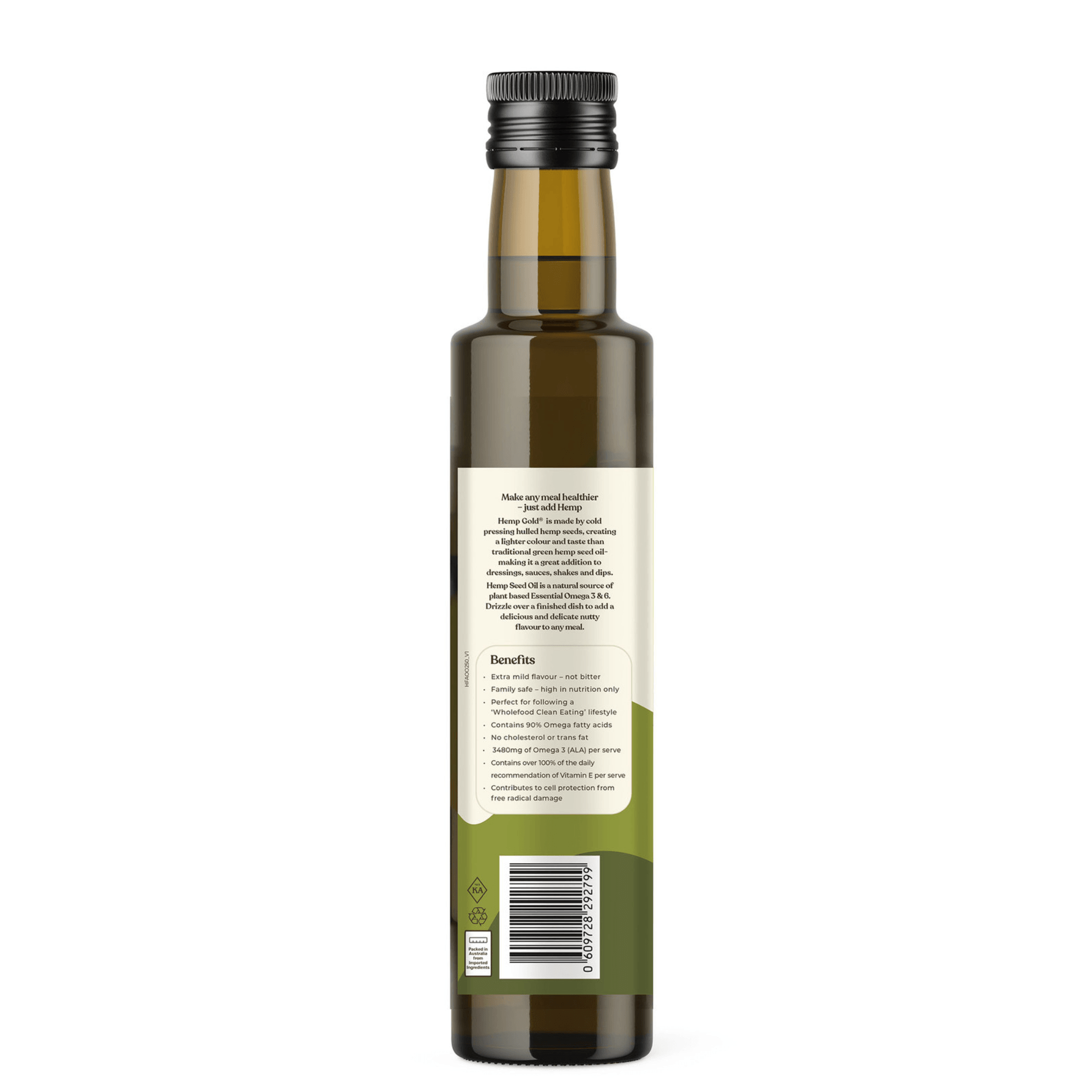 Organic Hemp Gold Seed Oil 500ml Twin Pack - 2 x 500ml Bottles - Hemp Foods Australia