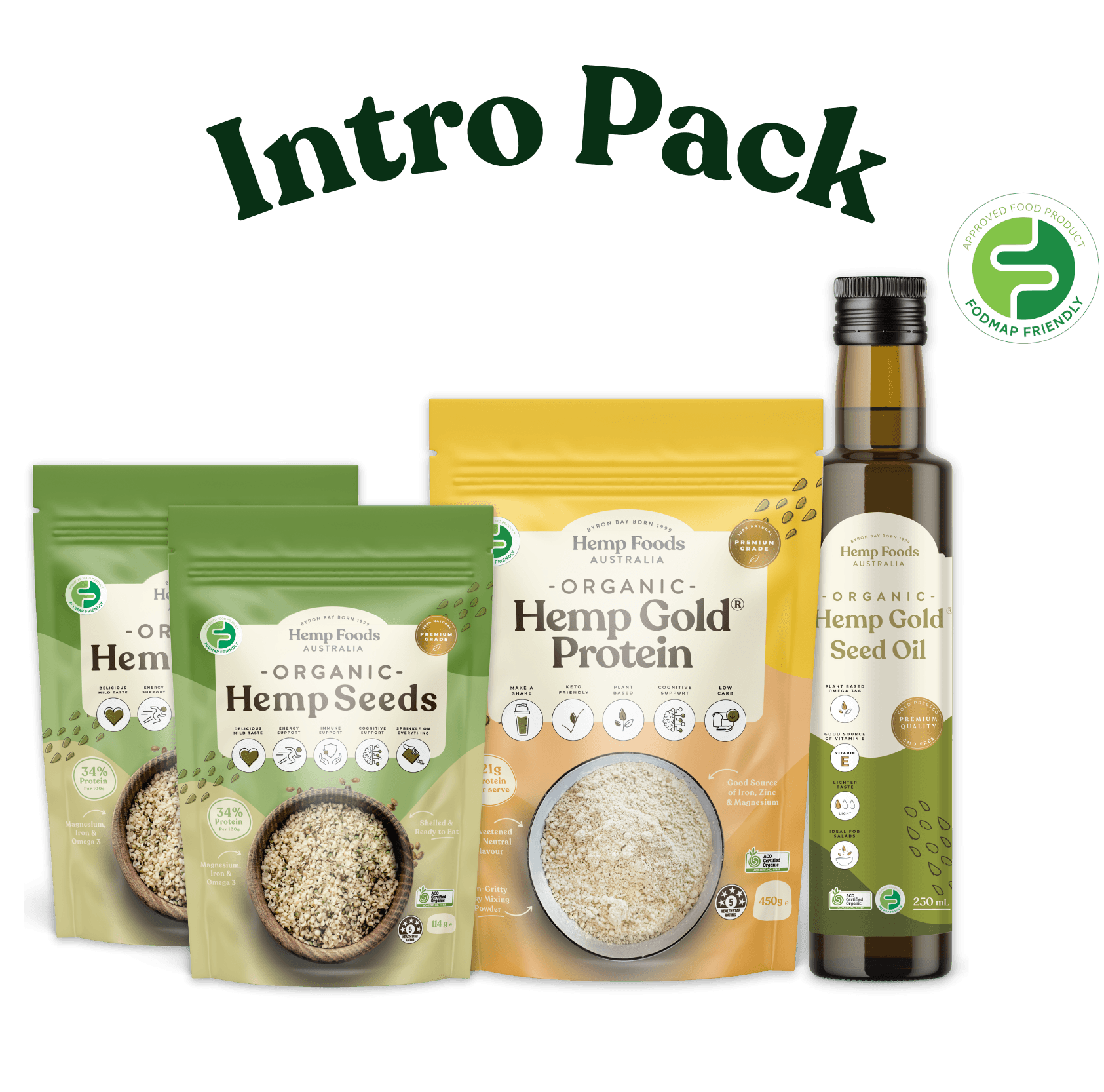 Organic Hemp Foods Intro pack - 4 x Product - Hemp Foods Australia