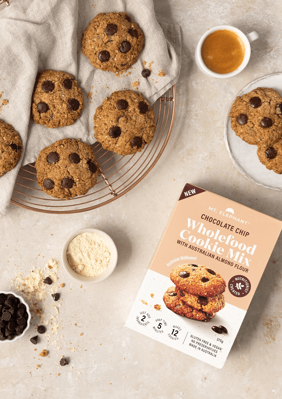 Chocolate Chip Wholefood Cookie Mix - 375g - Hemp Foods Australia