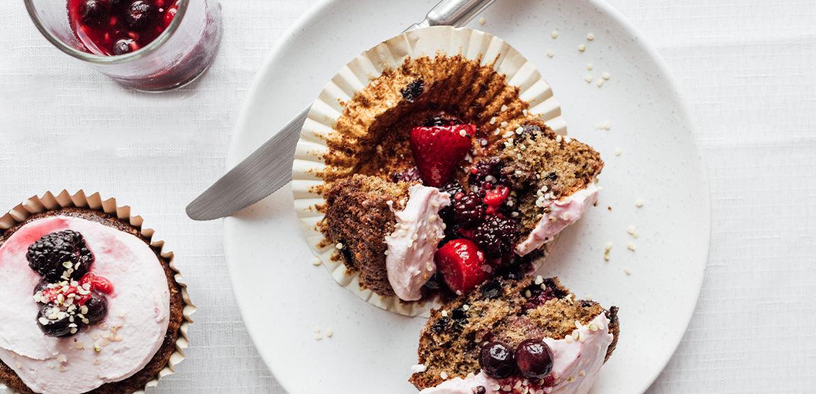 Hemp & Mixed Berries Cupcake