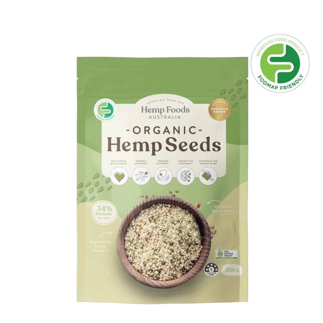 Organic Hulled Hemp Seeds - 250g