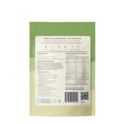 Organic Hulled Hemp Seeds - 250g