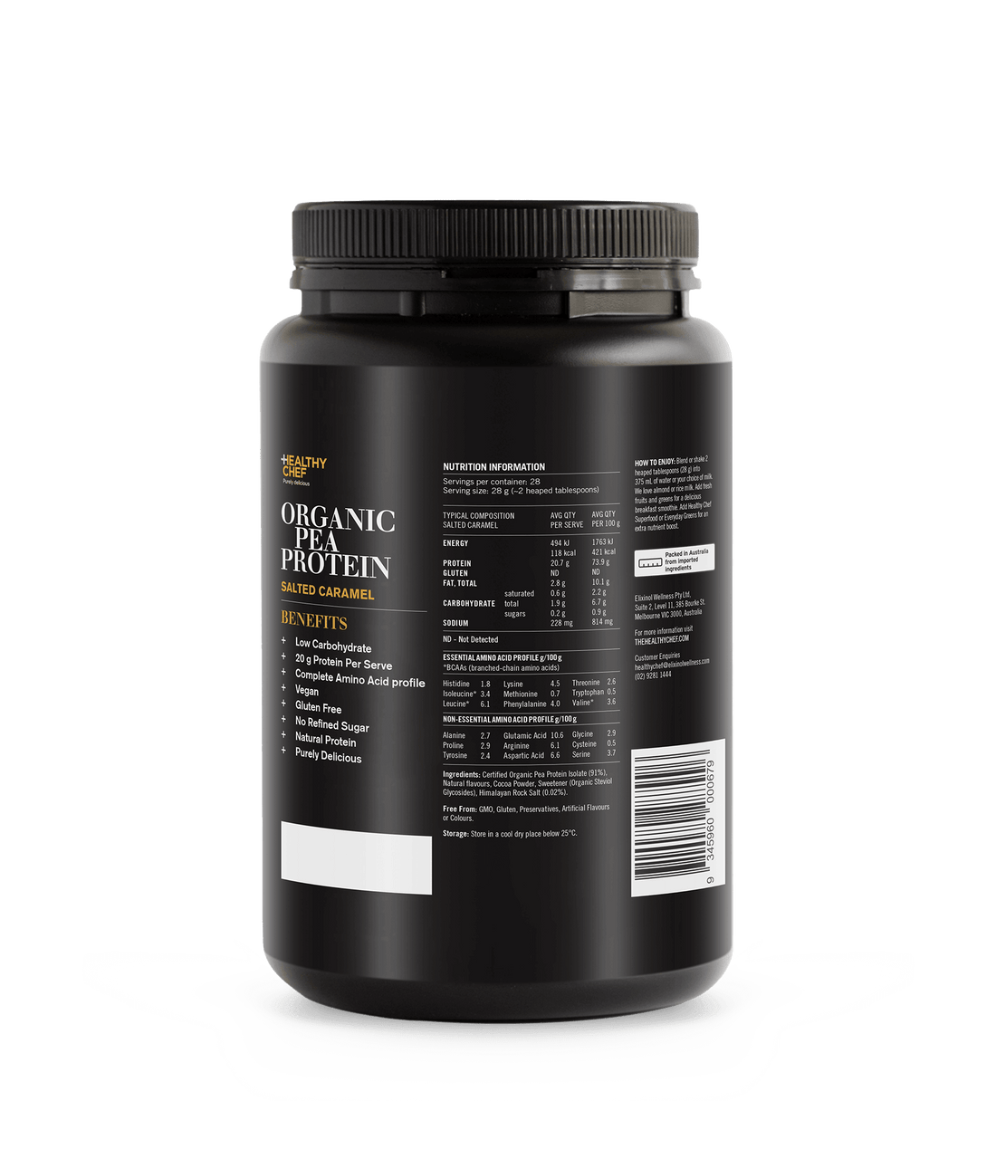 Organic Pea Protein Salted Caramel - 800g