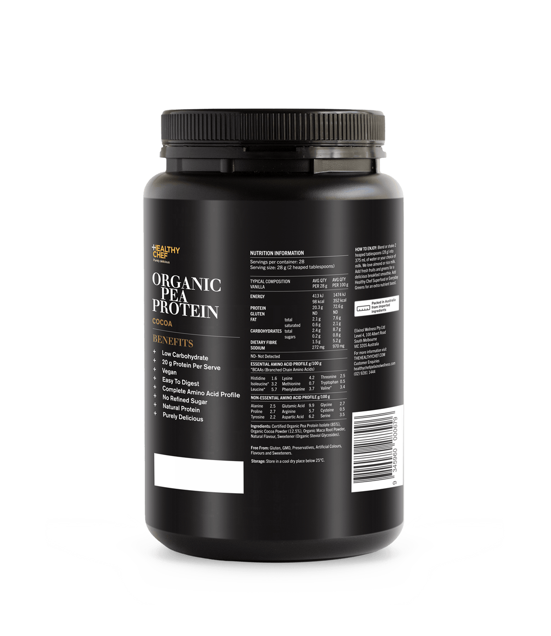 Organic Pea Protein Cocoa - 800g