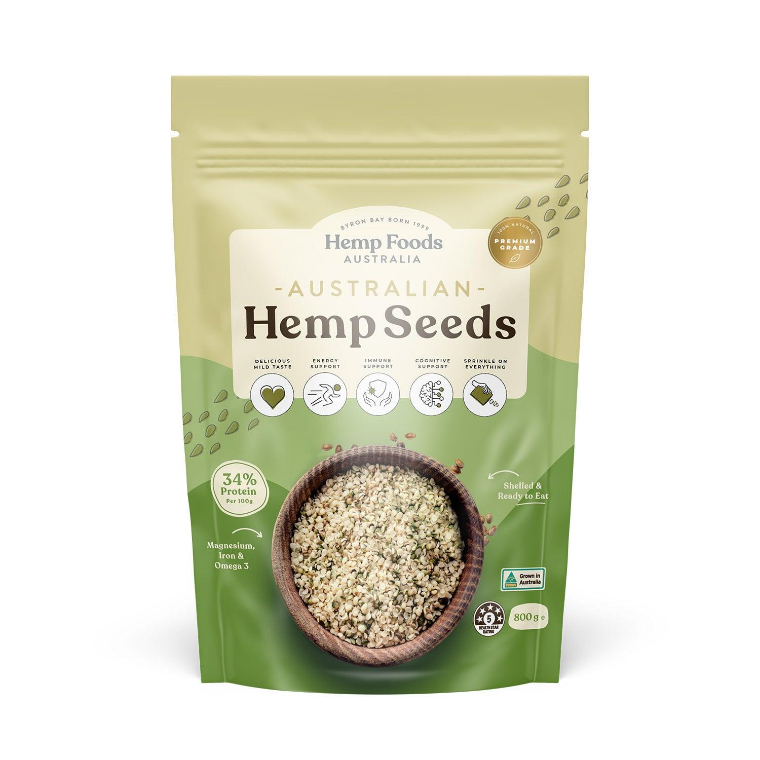 Aus Grown Conventional Hulled Hemp Seeds - 800g