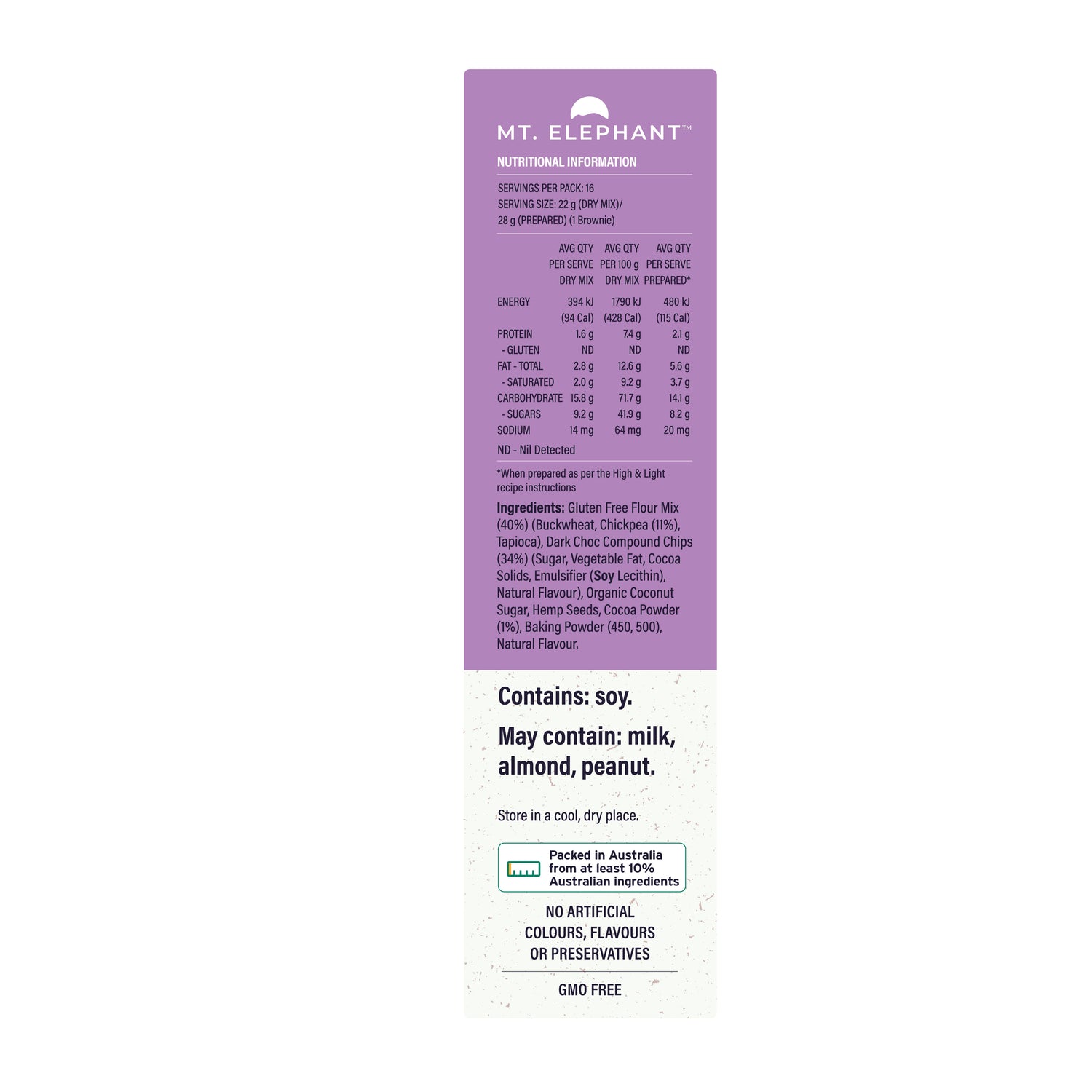 Choc Chunk Wholefood Brownie Mix - 350g