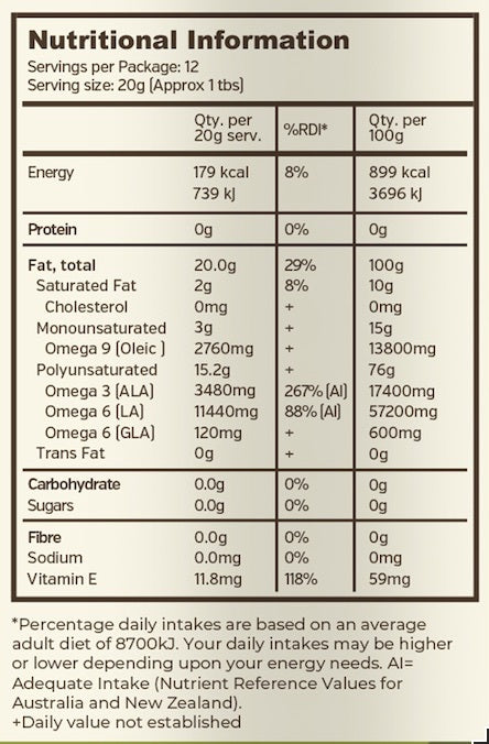 Organic Hemp Gold Seed Oil - 250ml