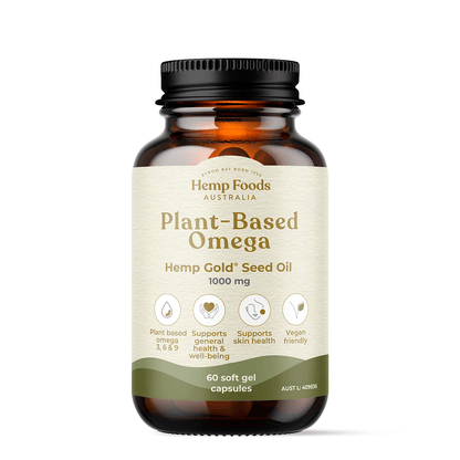 Plant-Based Omega Hemp Seed Oil Capsules - 60Caps