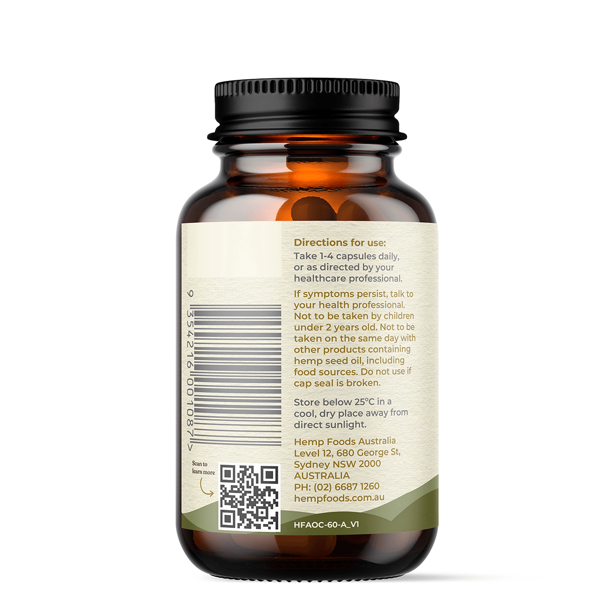 Plant-Based Omega Hemp Seed Oil Capsules - 60Caps