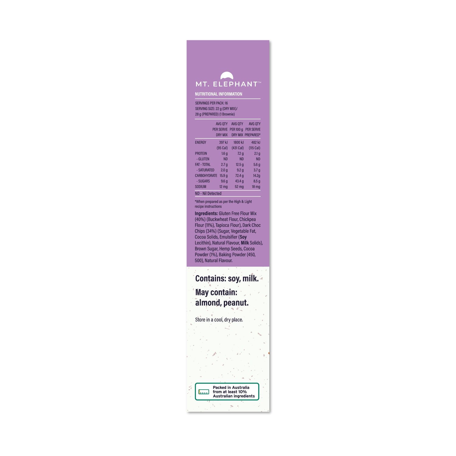 Choc Chunk Wholefood Brownie Mix - 350g