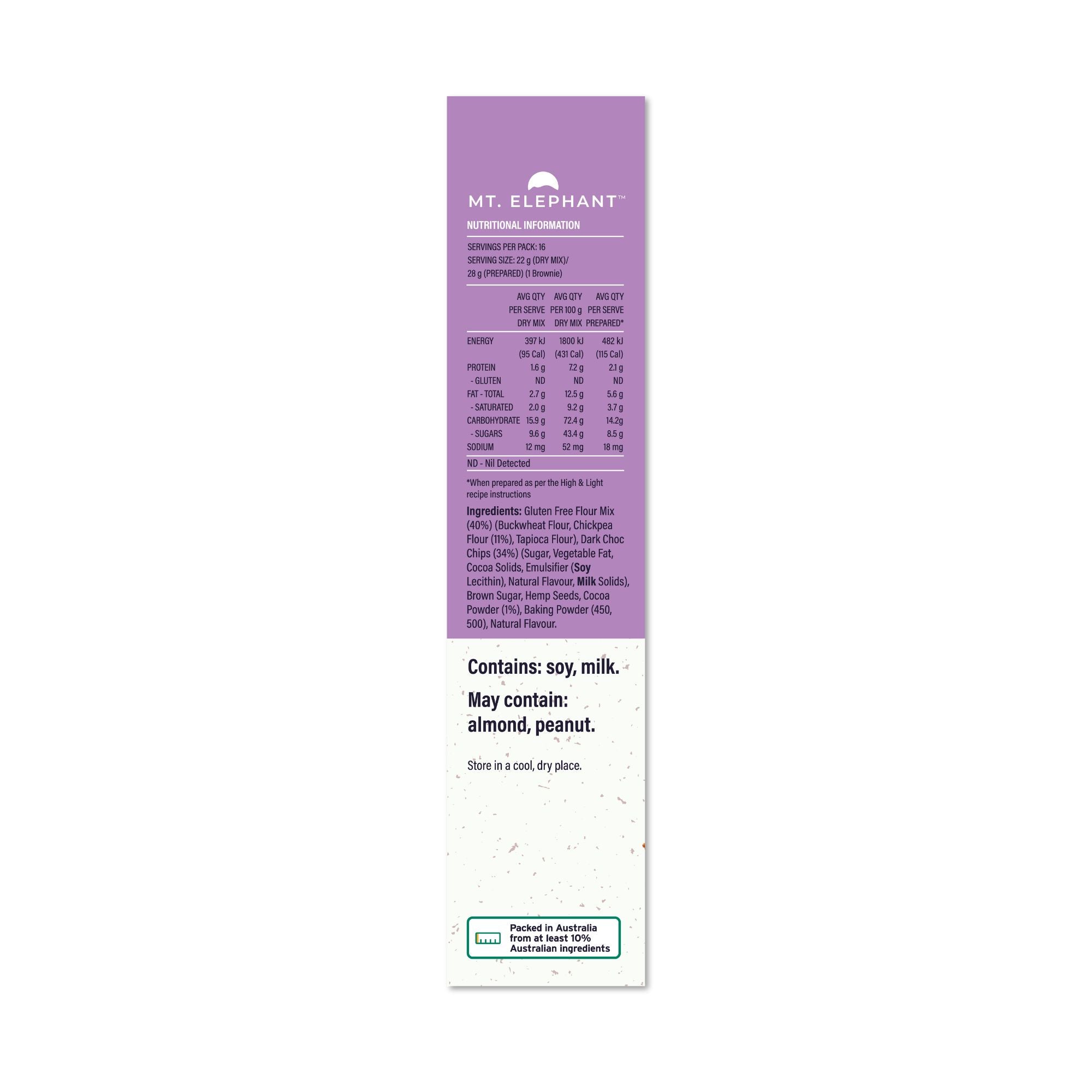 Choc Chunk Wholefood Brownie Mix - 350g