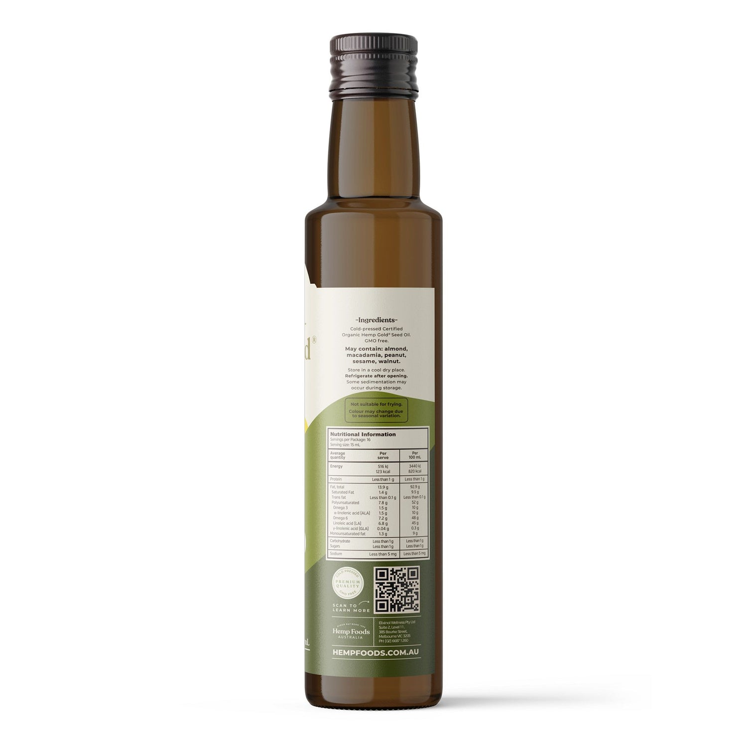 Organic Hemp Gold Seed Oil - 250ml