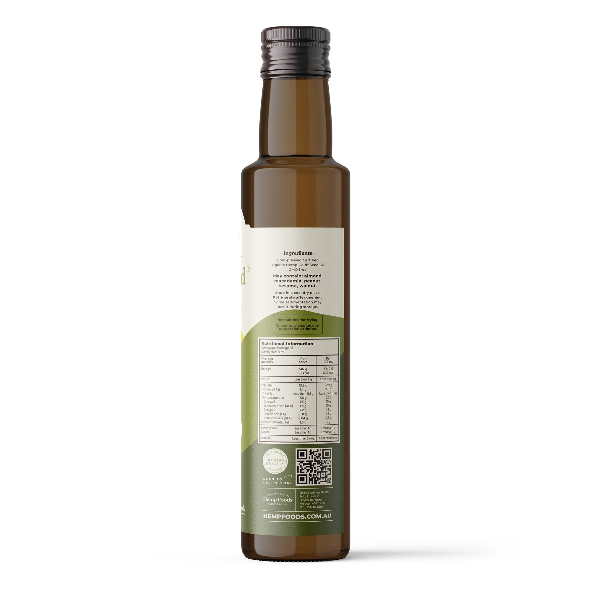 Organic Hemp Gold Seed Oil - 250ml