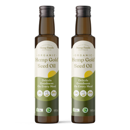 Organic Hemp Gold Seed Oil 500ml Twin Pack - 2 x 500ml Bottles