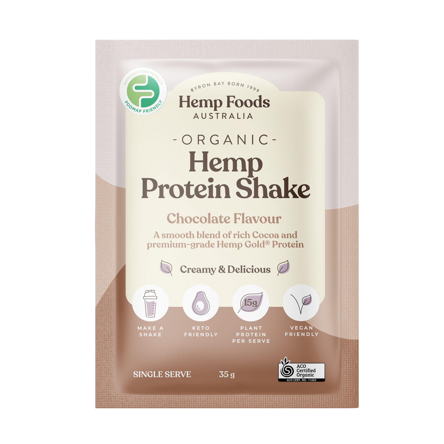 Organic Hemp Protein Chocolate - 7 x 35g Sachet