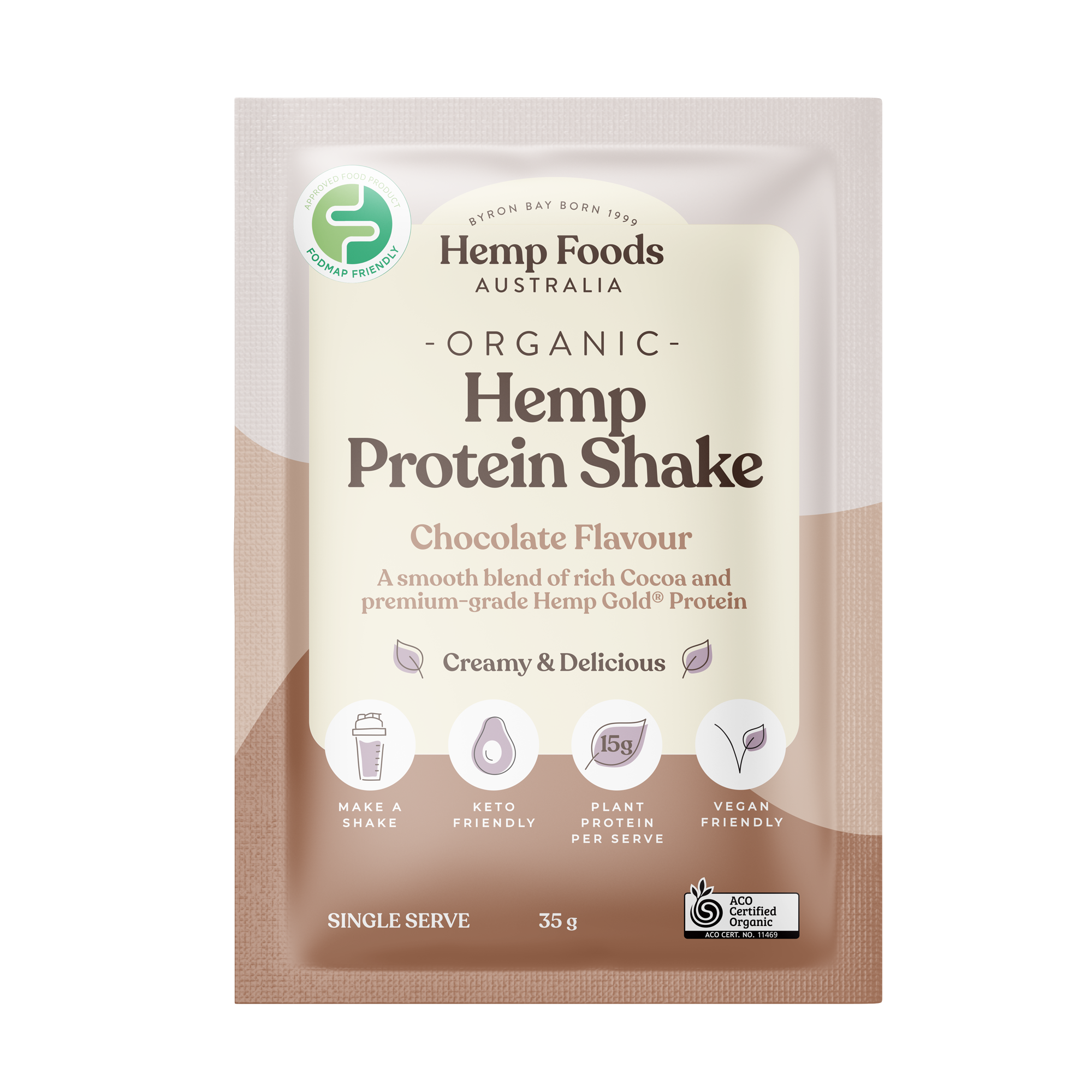 Organic Hemp Protein Chocolate - 7 x 35g Sachet