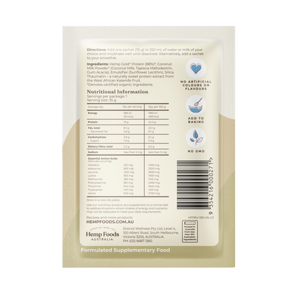 Organic Hemp Protein Natural - 7 x 35g Sachet