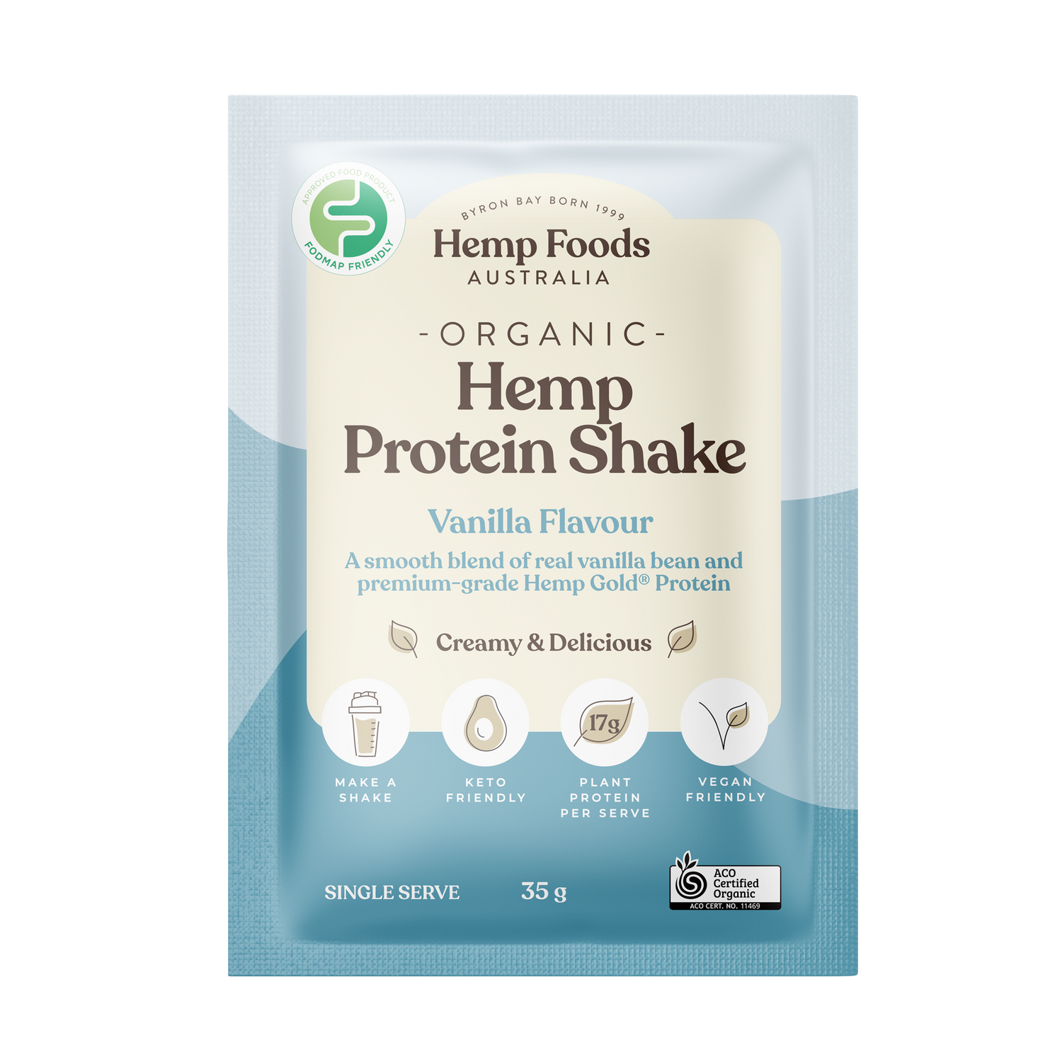 Organic Hemp Protein Vanilla - 7 x 35g Sachet