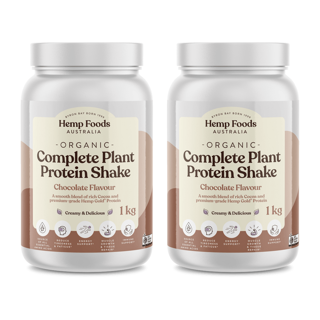 Complete Plant Protein Shake Chocolate - 2 x 1KG Tubs