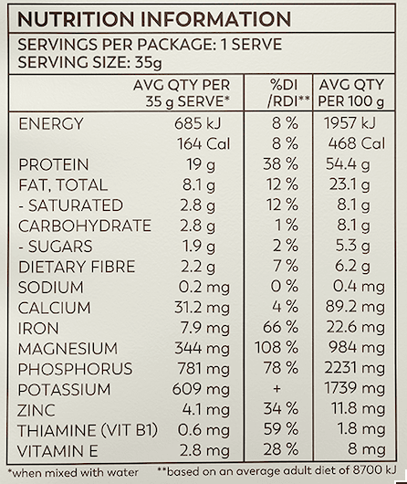 Organic Hemp Protein Natural - 7 x 35g Sachet