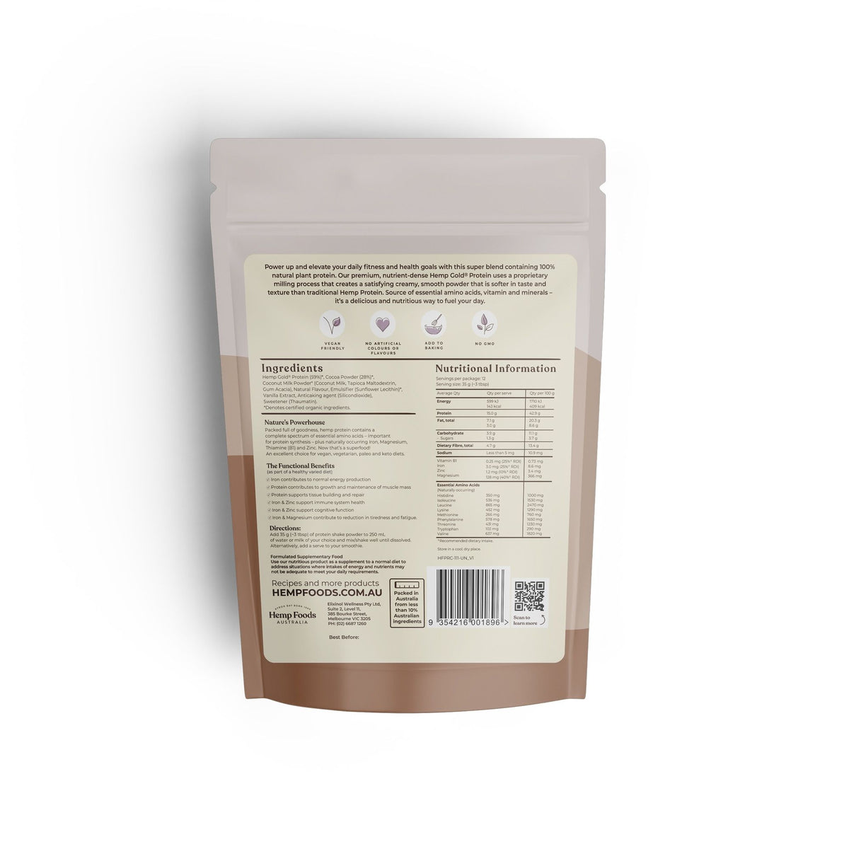 Organic Hemp Protein Chocolate - 420g