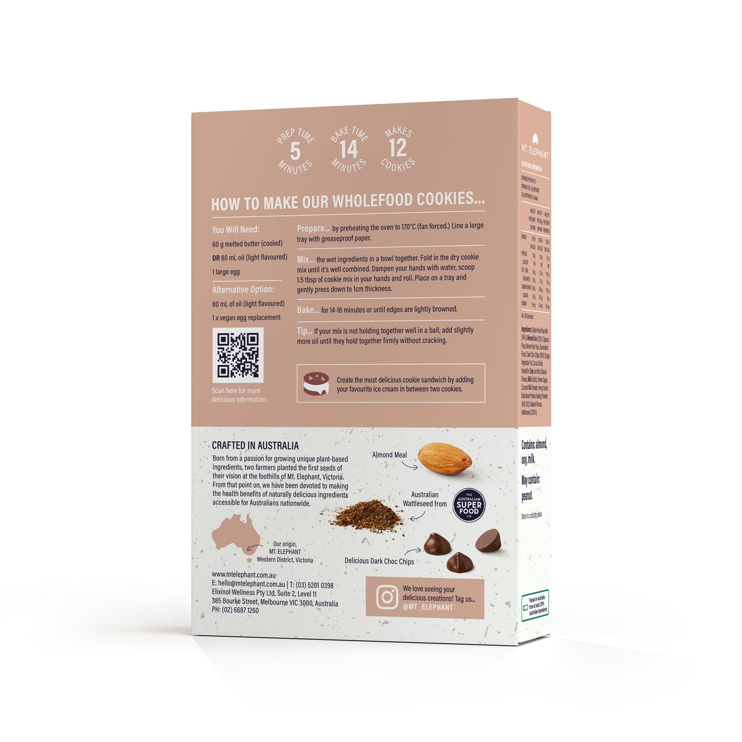 Chocolate Chip Wholefood Cookie Mix - 375g
