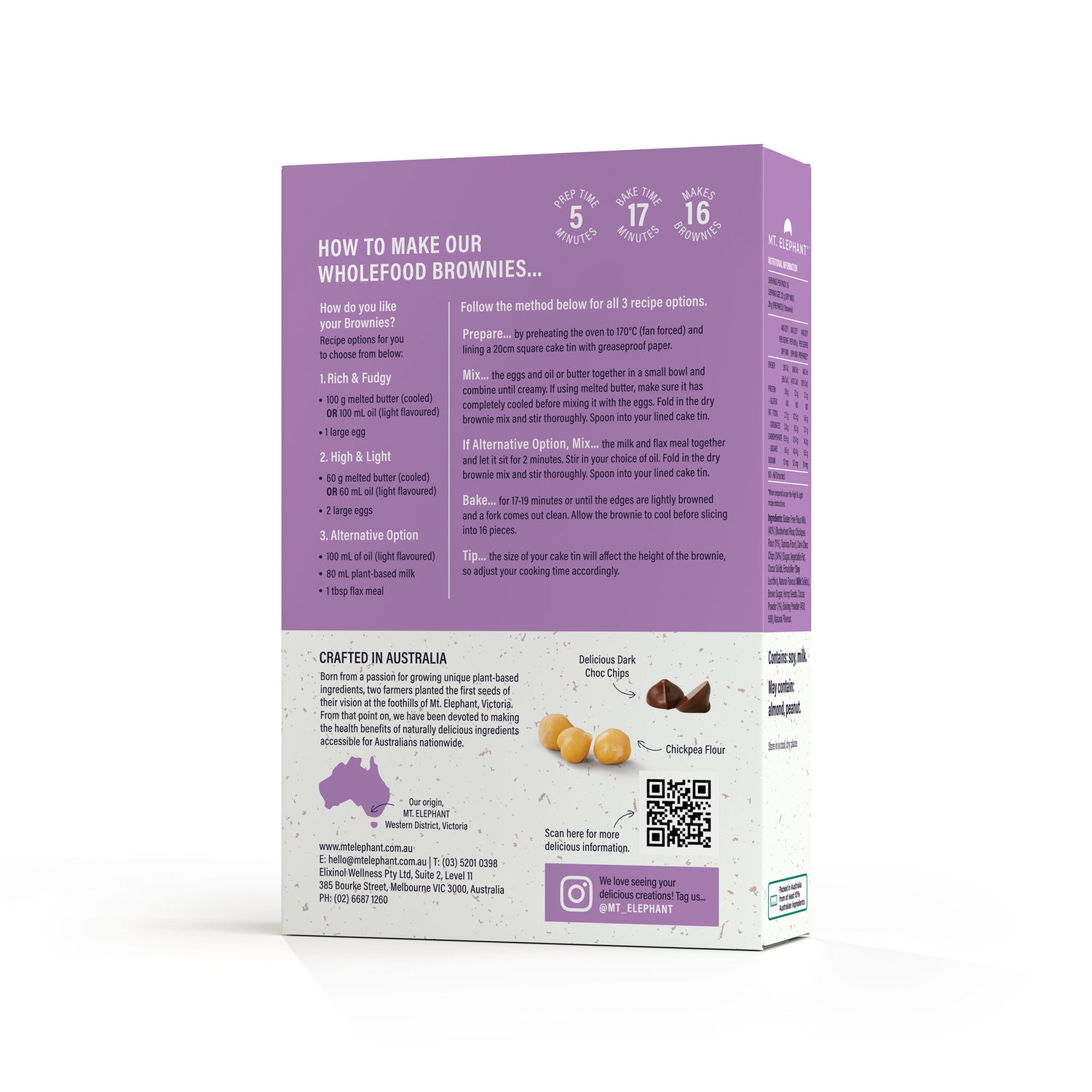 Choc Chunk Wholefood Brownie Mix - 350g