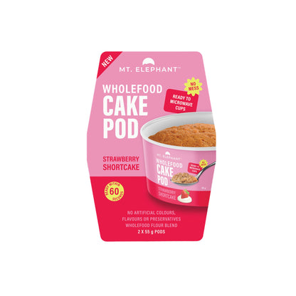 Wholefood Cake Pod Strawberry Shortcake  - 2 x 55g Cups