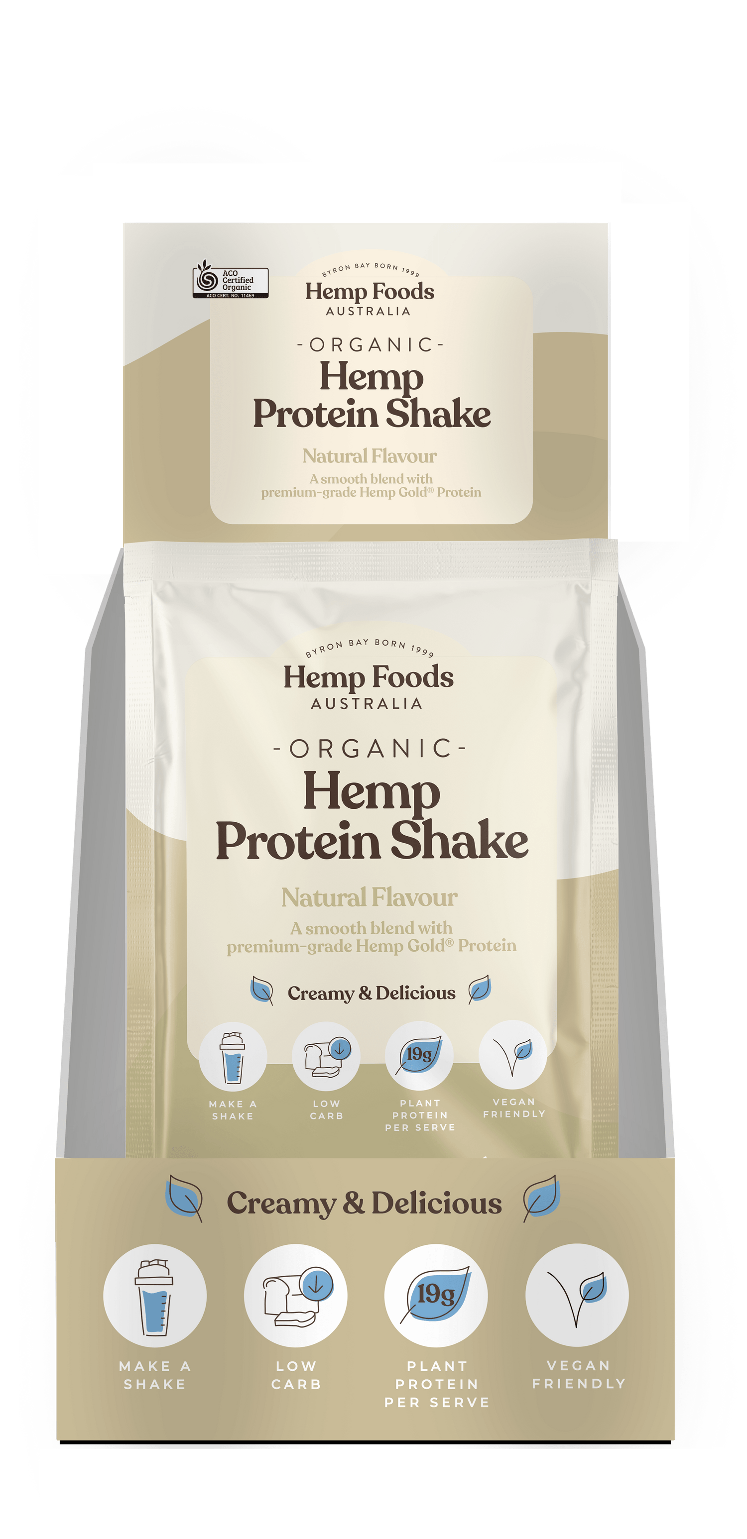 Organic Hemp Protein Natural - 7 x 35g Sachet