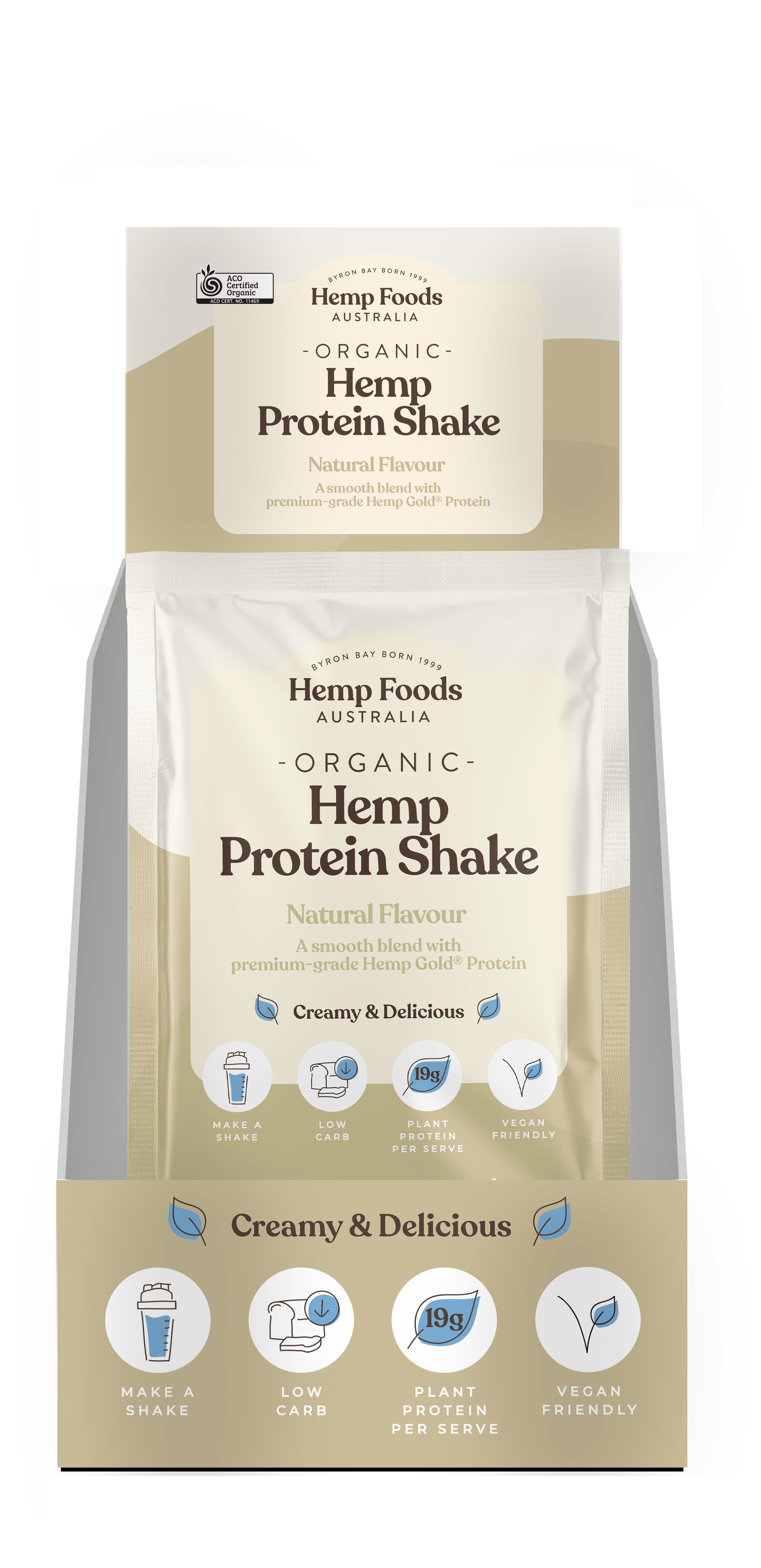 Organic Hemp Protein Natural - 7 x 35g Sachet