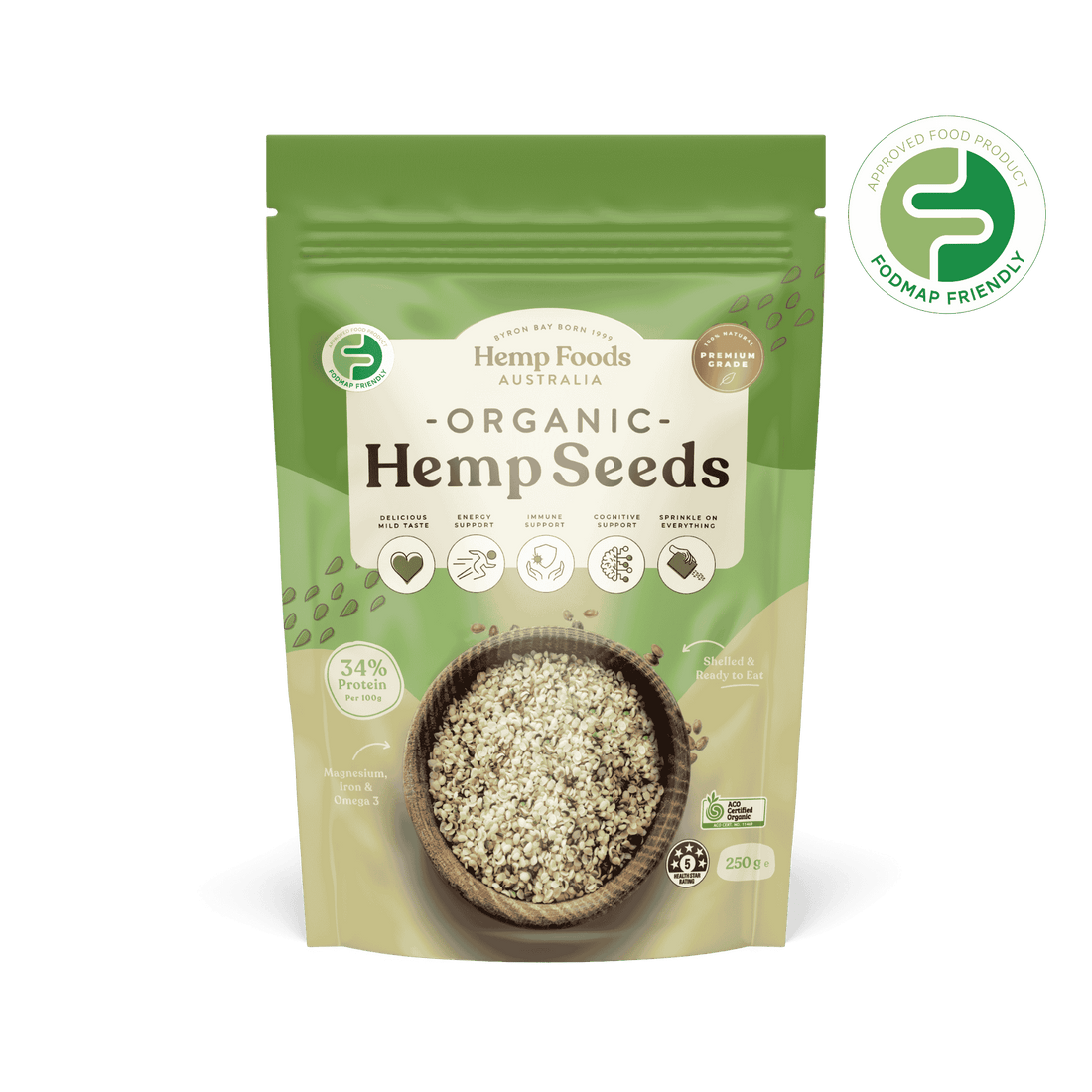 Organic Hulled Hemp Seeds - 250g