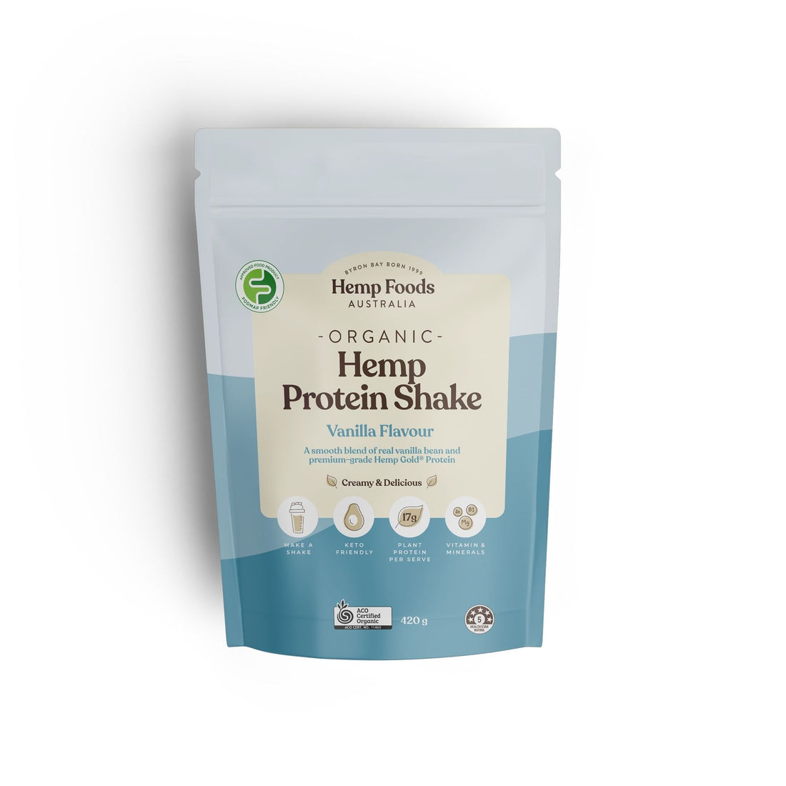 Organic Hemp Protein Vanilla - 420g Pouch