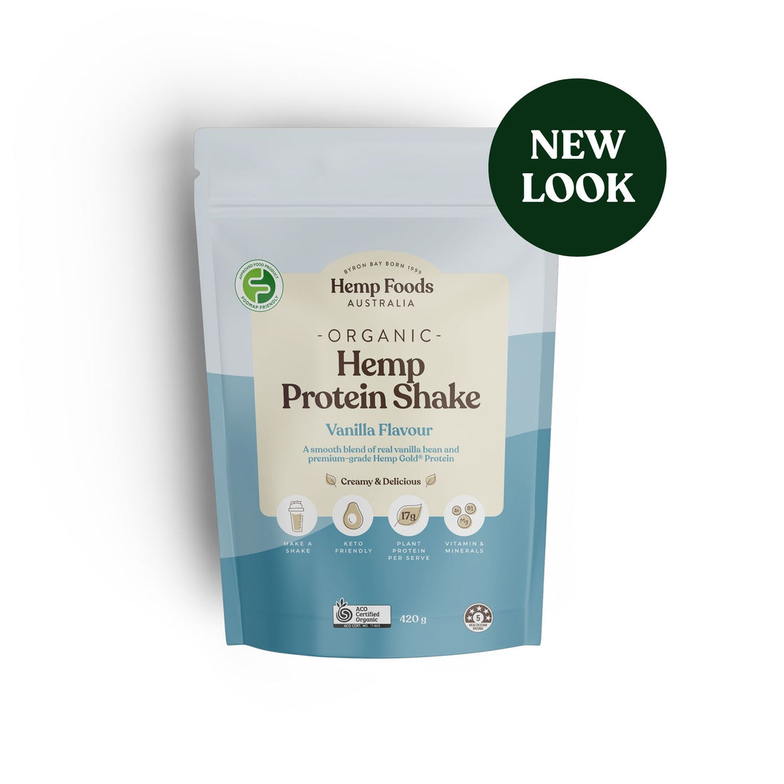 Organic Hemp Protein Vanilla - 420g Pouch