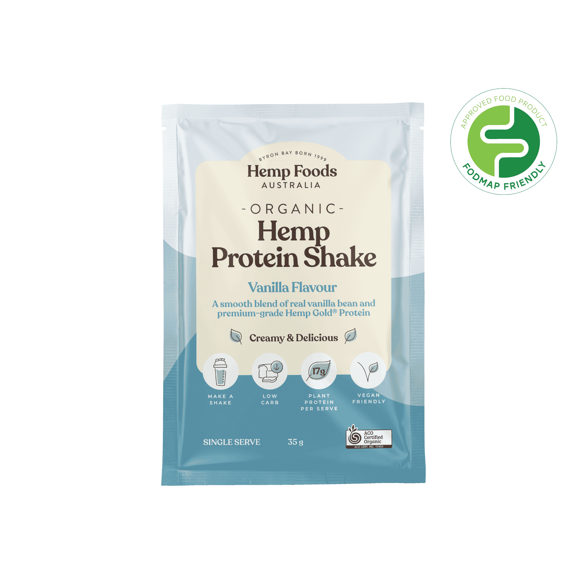 Organic Hemp Protein Vanilla - 7 x 35g Sachet