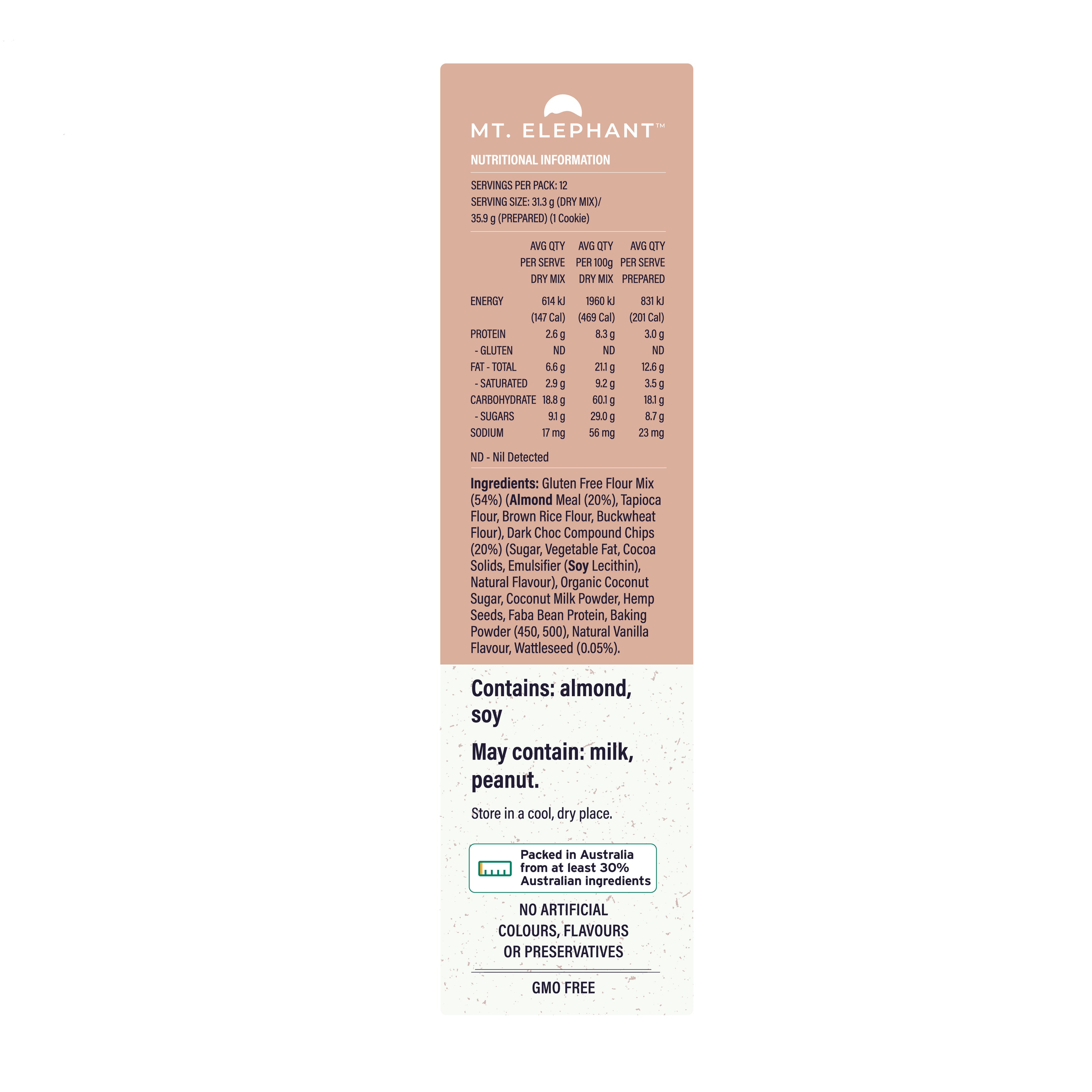 Chocolate Chip Wholefood Cookie Mix - 375g
