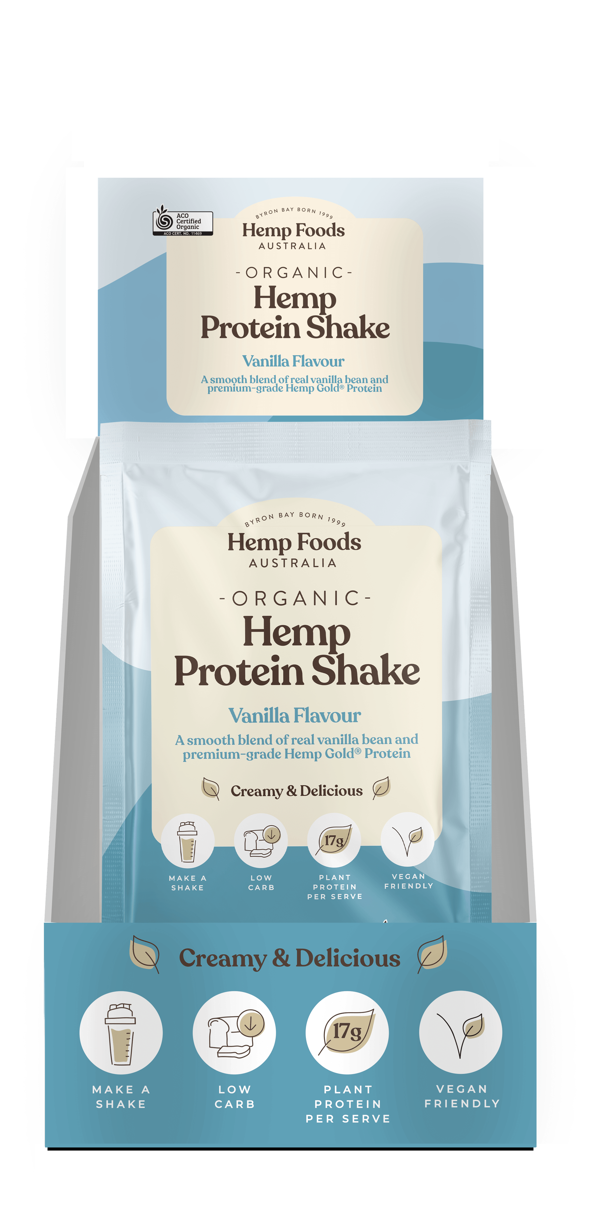 Organic Hemp Protein Vanilla - 7 x 35g Sachet